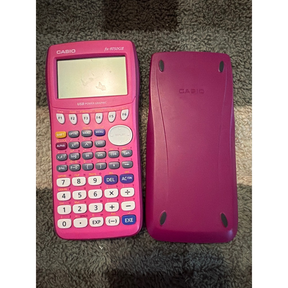 Casio fx-9750GII Graphing Calculator Pink Purple‎ USB Power Graphic Student Math